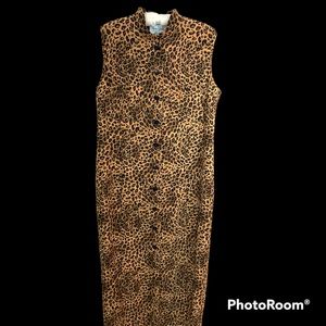 Vintage Olivia & Rose size M Leopard print long pencil